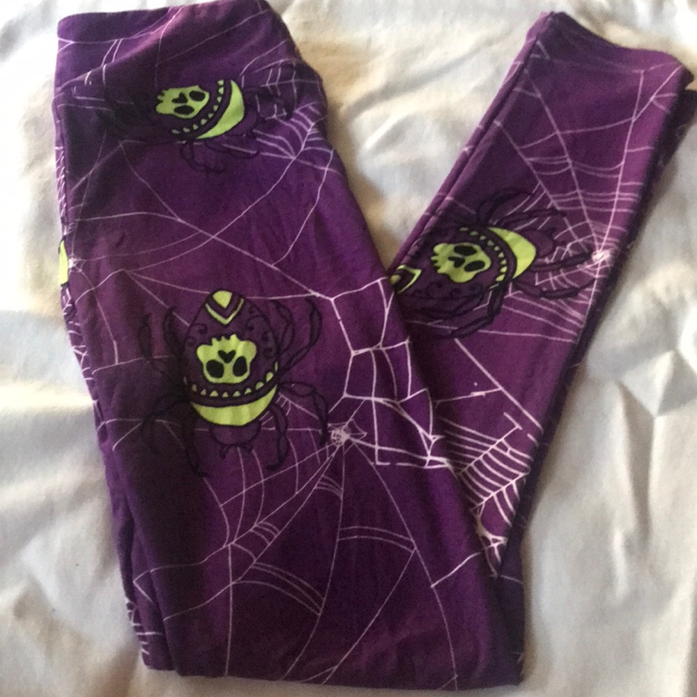New LuLaRoe Kids Sz L/XL Spider Web Leggings